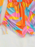2024 New Swimsuit 3 Pcs Set Thong Bikini with Rompers Womens Jumpsuit Beach Wear Print Swimwear Sexy Bathing Suit Pool Beachwear