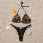 Halter Jewelled Sequins Diamond Bikini Women Swimsuit Female Swimwear Two Pieces Bikini Set Mini Micro Bathing Suit Swim Lady