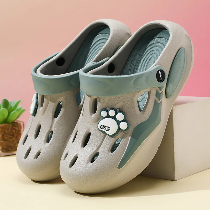 2026 Summer Sandals For Women Platform Shoes Thick Sole Cute DIY Paw Girls Street Beach Slippers Soft EVA Female Fashion Clogs