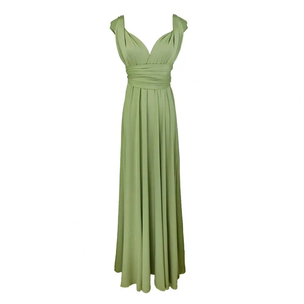Women's Transformer Dress Multi Way Wrap Backless Wedding Evening Gown Convertible Floor Long Formal Dress