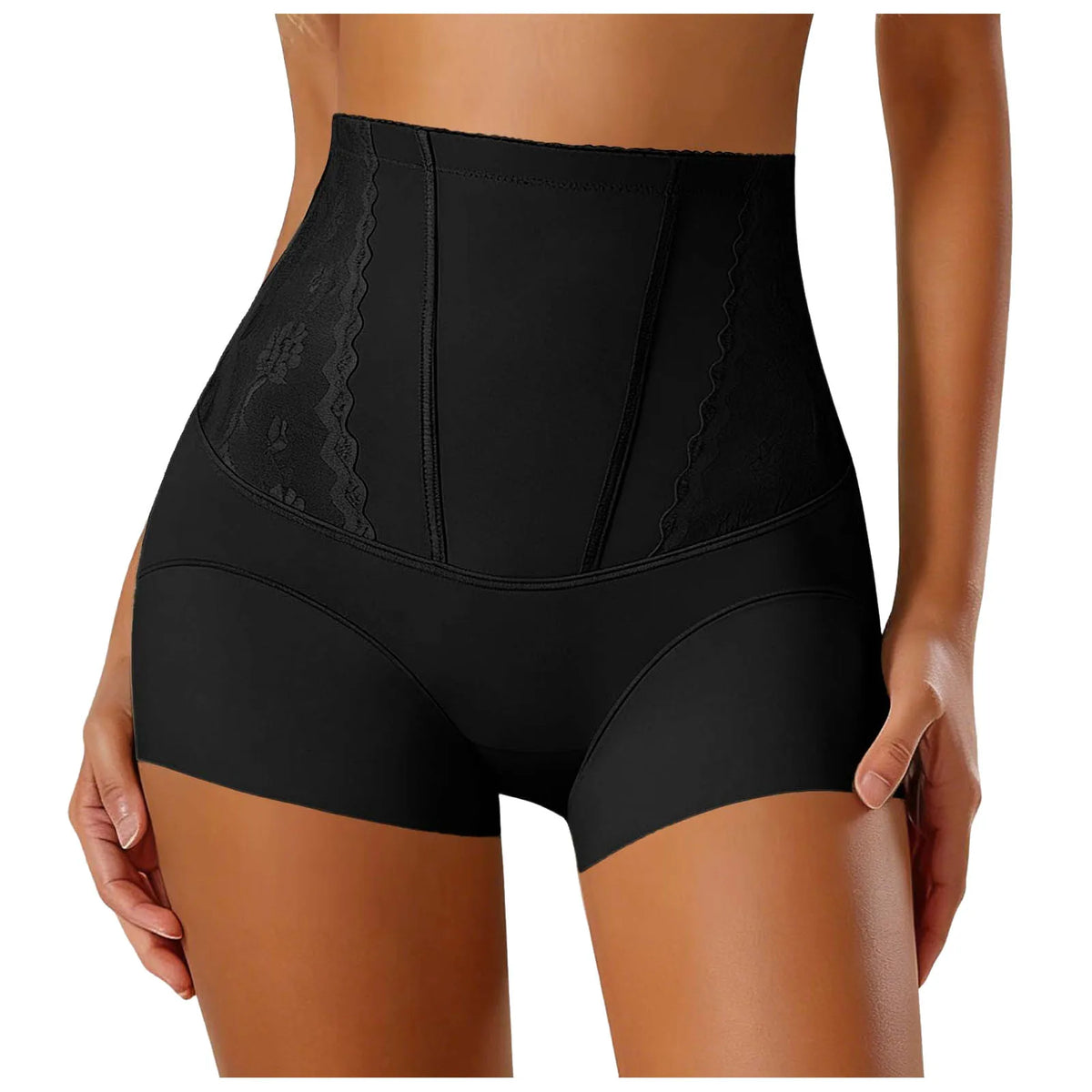High Waist Lace Flat Belly Boxer Shorts For Women Slimming Panties Shapewear Tummy Control Underwear Female Hip Lifting Briefs