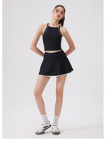 2PCS Women Tracksuit Yoga Set Gym Bra Sports Short Skirt Workout Sportswear Running Tennis Clothing Gym Wear Athletic Sport Suit