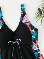 Strappy Printed Tankini 2026 Large Plus Size Swimsuit Women Beach Dress Swimwear Female Bathers Bathing Swimming Swim Suit 4XL