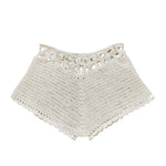 Women´s Beach Shorts Knit Crochet Cutout Bathing Suit Bottoms Drawstring Beach Board Shorts Summer Hot Shorts Streetwear