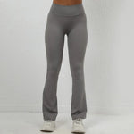 Women's Seamless Yoga Leggings Pants Sports Fitness Peach Hip-lifting High Waist Slimming Dance Training Workout Flared Pants