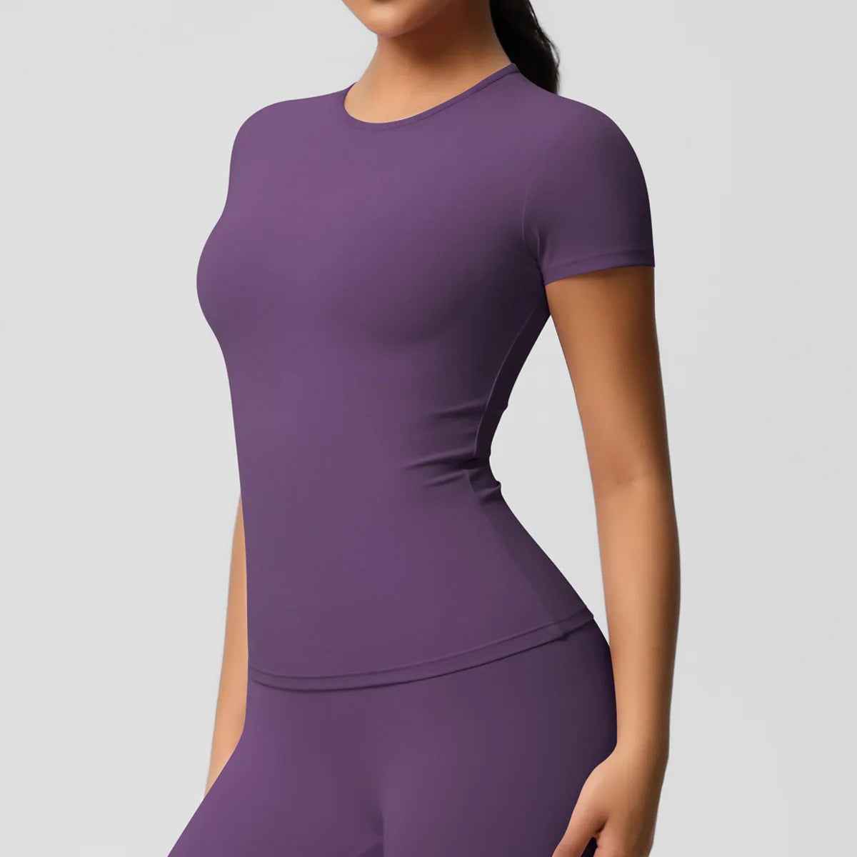 Women Gym Tops Running Sports T Shirts Breathable Summer Yoga Tops Shirts Short Sleeve Fitness Elastic Sports Top Active Top Tee