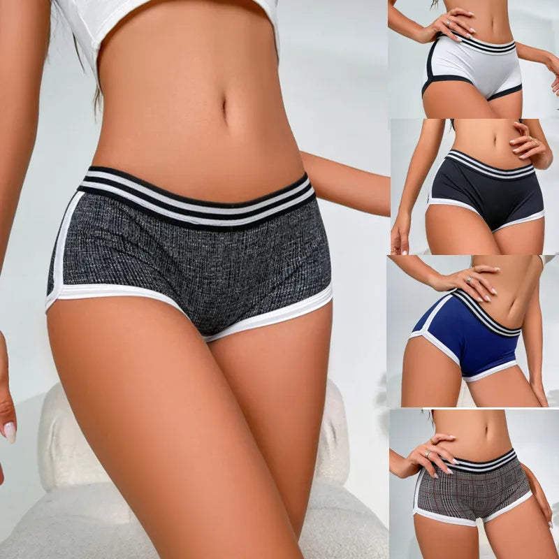 2026 New European and American Sports and Fitness Shorts for Women High Waisted Elastic Sexy Yoga Shorts Comfortable Boxer Short
