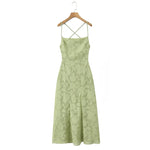 New Style Sexy Slim-fit High-waisted Dress With Back Straps Jacquard Over-the-knee Long Dress For Women Pure Desire Dress AWPU