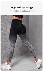 Yoga Pants Women Seamless Leggings Push Up Sports Fitness Joggings High Waist Gym Workout Scrunch Tie Dye Running Leggings