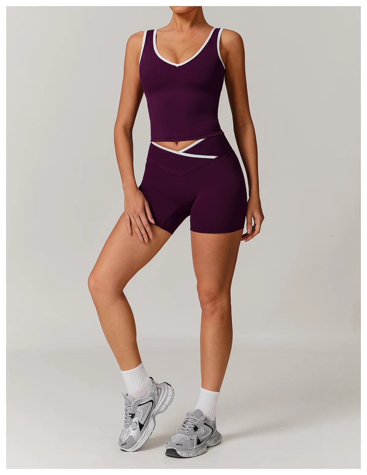 Women Gym Shorts Fitness Sports Biker Shorts V Waist Band Yoga Shorts Workout Tights Scrunch Butt Seamless Leggings Woman Pants