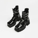 2025 Brand Fashion Women's Black Summer Gladiator Sandals Fashion Leisure Square Heels Casual Platform Shoes Big Size 43