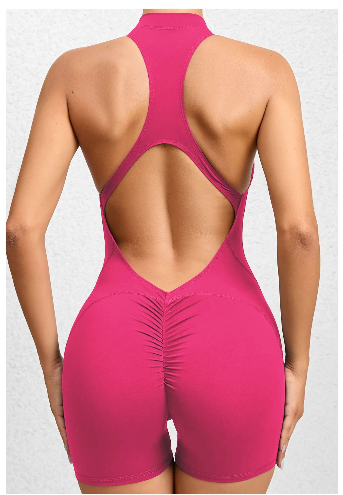 Women Yoga V Backless Jumpsuit Workout Bodysuit Sleeveless Gym Bodycon Sportswear Fitness Yoga Suit One Piece Outfit