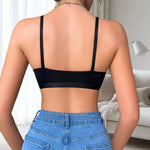 1pcs Front Closure Sexy Women Bras No Pad Black Lady Brassiere Wire-Free Sexy Lingerie Fashion Style Backless Female Underwear
