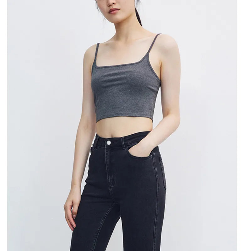 Women Top Female Crop Top Sexy Bralette Top Tee Streetwear Basic Tank Camis Adjustable Strap Seamless Underwear