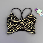 Women Cross Back Padded Sports Bra Thin Straps Wireless Shockproof Soft Breathable Yoga Fitness Camisole Top
