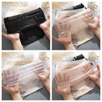 4Pcs/Set Women Ice Silky Panties Soft Briefs Seamless Underwear Summer Sexy Lingerie Female Underpants Low Rise Panties M-XL