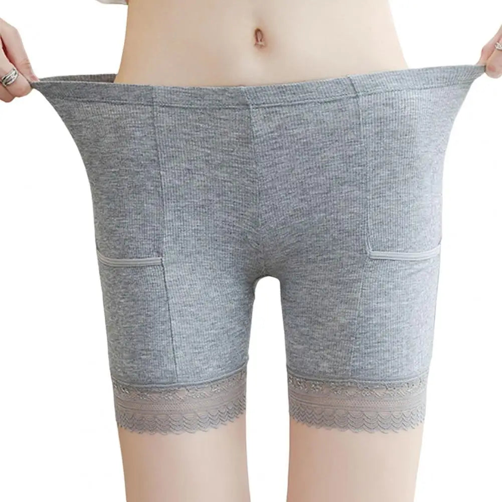 Women Safety Pants Seamless Lace Anti-exposure High Waist Quick Dry Mini Skirt Inner Shorts Yoga Shorts Underpants