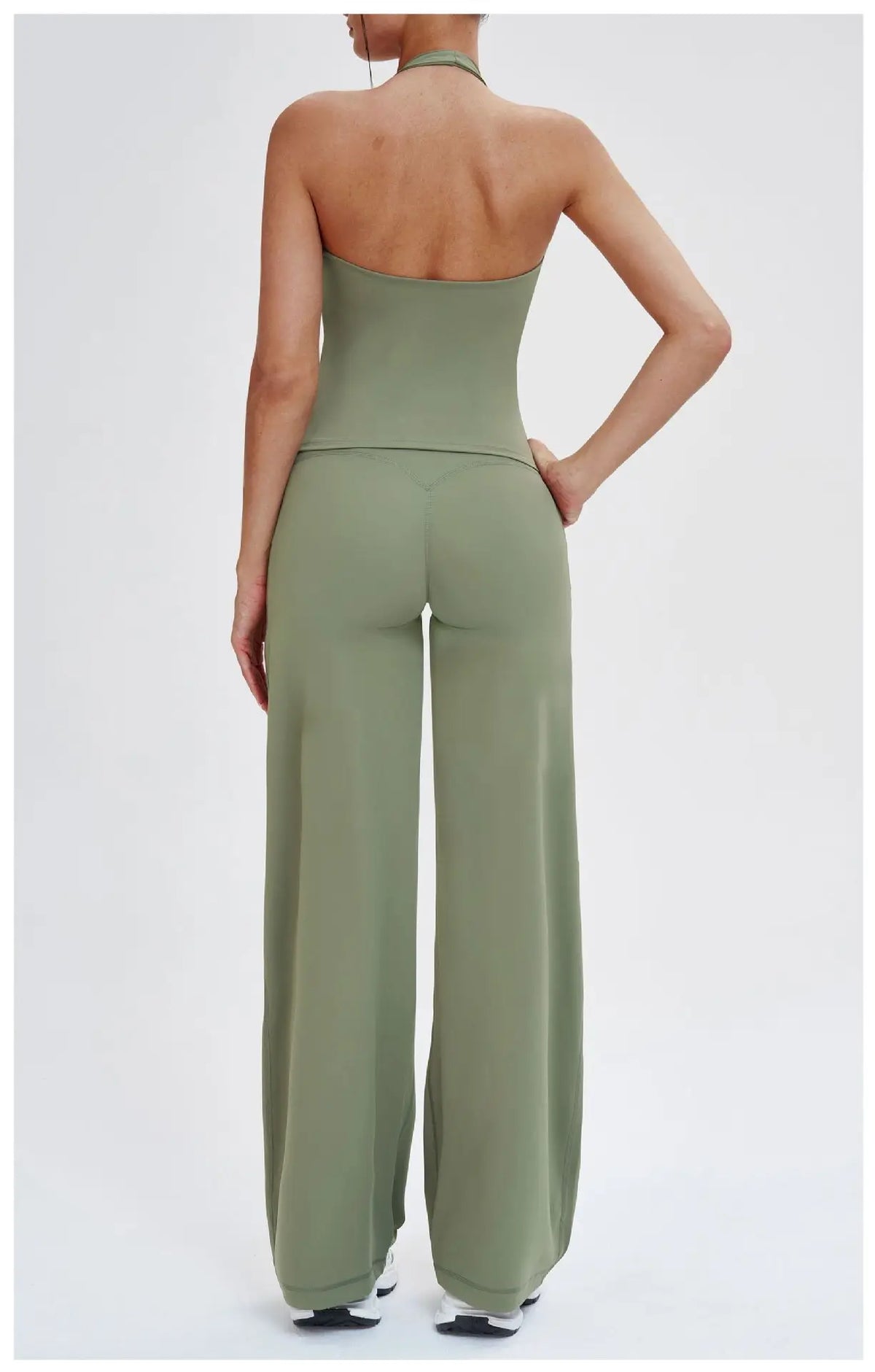Wide-leg Pants Women Bell-bottoms High Waist Yoga Pants Workout Gym Leggings Naked Feel Pilates Running Cycling Sports Trousers