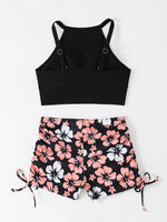 2026 High Waist Bikini Women High Neck Swimsuit Printed Swimwear Female Padded Beachwear Bathers Bathing Swimming Swim Suit