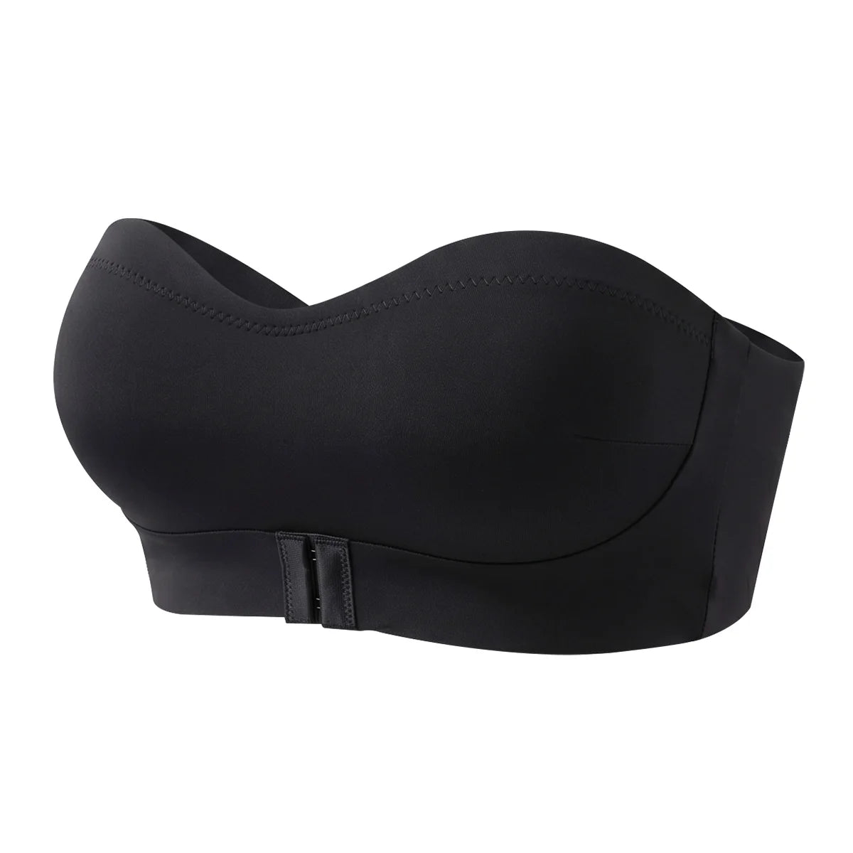 Strapless Front Button Bra Detachable And Seamless Bra Black Wire-Free Bra Sexy Lingerie Women's Party Underwear B2744