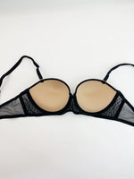 Sexy Lingerie European and American Style Corrugated Bra with Thin Upper and Thick Lower Padding, Side Breast Support, Soft Underwire, Small Chest, Anti-Gathering, Anti-Sagging, Lift-Up Bra