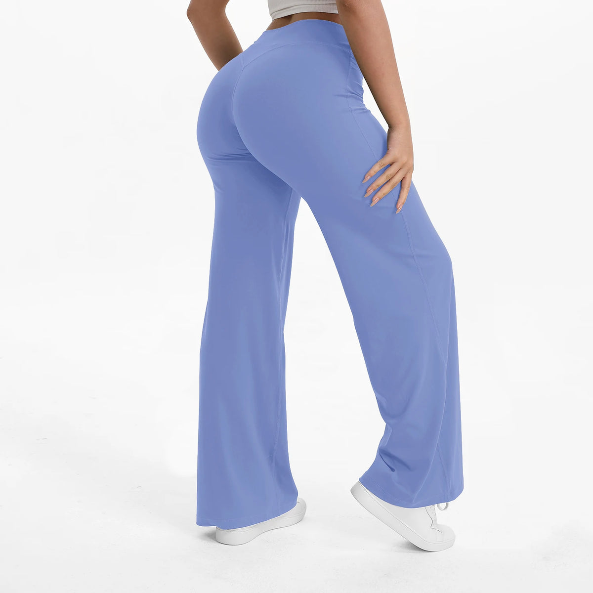 NCLAGEN Naked Feel Straight-leg Pants Gym Clothes Woman Sportswear Fitness Workout Leggings Yoga Softmotion Wide-leg Trousers