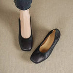 Comfortable Commuting Leather Shoes, French Style Shallow Low-Heel Single Shoes, Popular Women's 2026, Soft Sole Granny Shoes