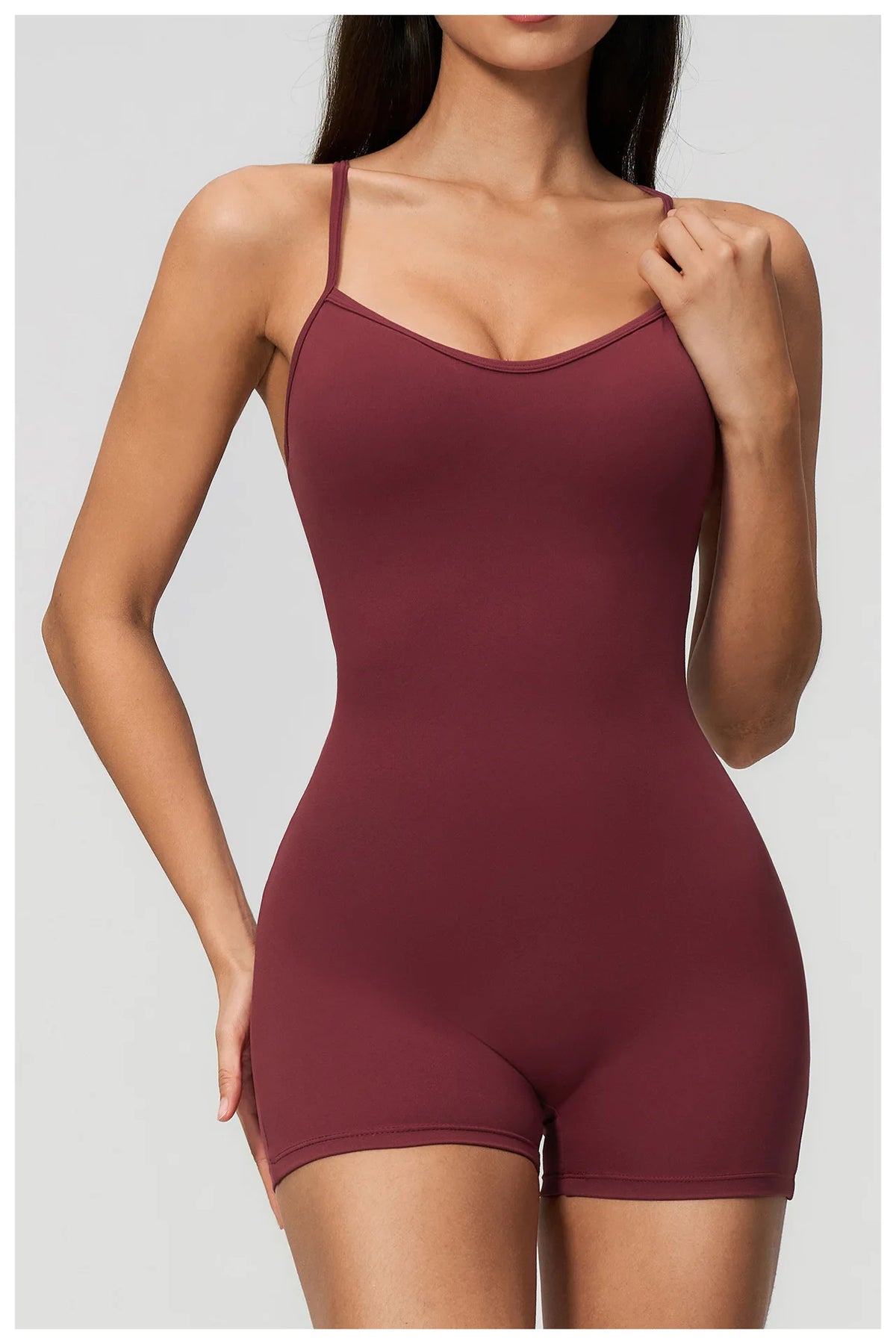New Cross Back Yoga Jumpsuit Women Tight Sleeveless Hollow Out Sports One Piece Suit Butt-Lifting Shorts Fitness Bodysuits