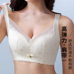 Spring And Summer New Five-breasted Thin Hole Cup Breathable Bra Without Underwire, Breast-proof Sagging Underwear Looks Thin Bh