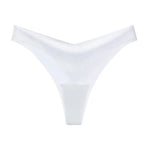 Ice Silk Women Panties G String Sexy Thong Seamless Underwear T Back Candy Color Briefs Girls Low Waist Lingerie Plus Size S-XL
