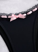DEKA Print Lace Edge Cutie Harajuku Bikini Set Gothic Vintage Swimwear Spicy Girl Lace Patchwork Push Up Bra Tie Side Micro Swim