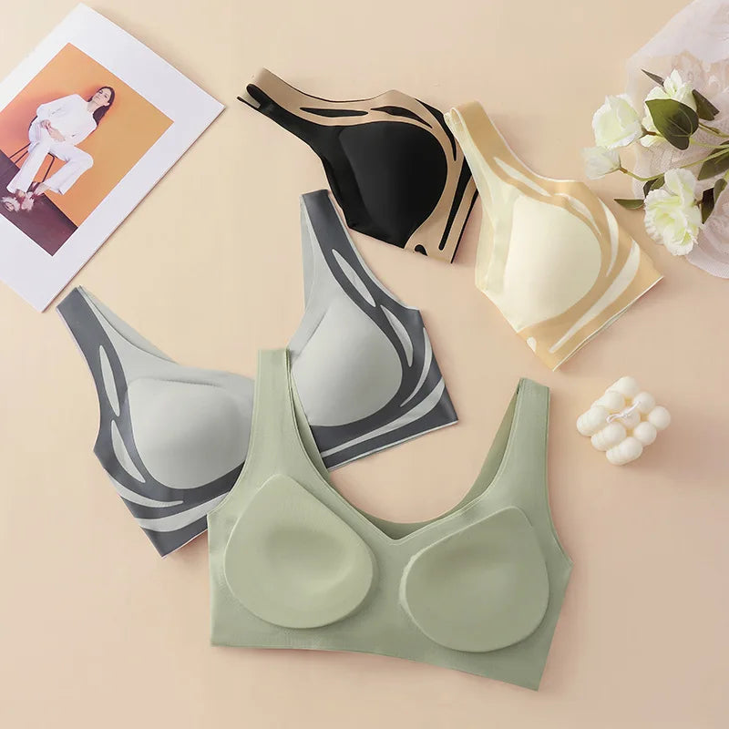 Women Push Up Active Bra Seamless Comfortable Angel Wings Bras Trendy Soft Breathable Underwear Female No Wire Lingerie