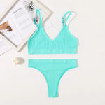 Women Seamless Bra Set Push Up Bras V-neck Tops High Rise Briefs Seamless Underwear Wire Free Brassiere Sexy Lingerie Set