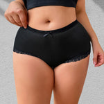 1pcs Plus Size 1XL-4XL Ribbed Seamless Women Panties Bow Breathable Comfortable Sexy Lingerie Lady Briefs New Style Underwear