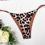 XS - L 8 Color Splicing Halter Leopard Bikini Female Swimsuit Women Swimwear Two-piece Bikini set Bather Bathing Suit Swim V3736