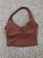 Hanging Neck Yoga Sports Bra Women Breathable Shock Proof Gym Workout Fitness Push Up Top Yoga Running Sportswear Vest Sexy Bra