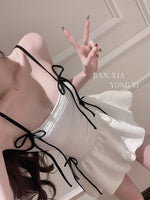 French style high-end camisole one-piece swimsuit for women, new popular item, high-end belly covering and slimming swimsuit