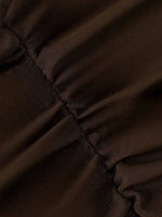 Brown Shaping Fishbone Tube Top Women's Vest Sexy High Waist Slim Fit Fashion Non-Slip Strip Zipper Bustier Bra Solid Color 2C92