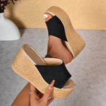 2026 New Summer Women's Sandals Peep-Toe Shoes Woman High-Heeled Platfroms Slides Women Casual Wedges for Women High Sandals