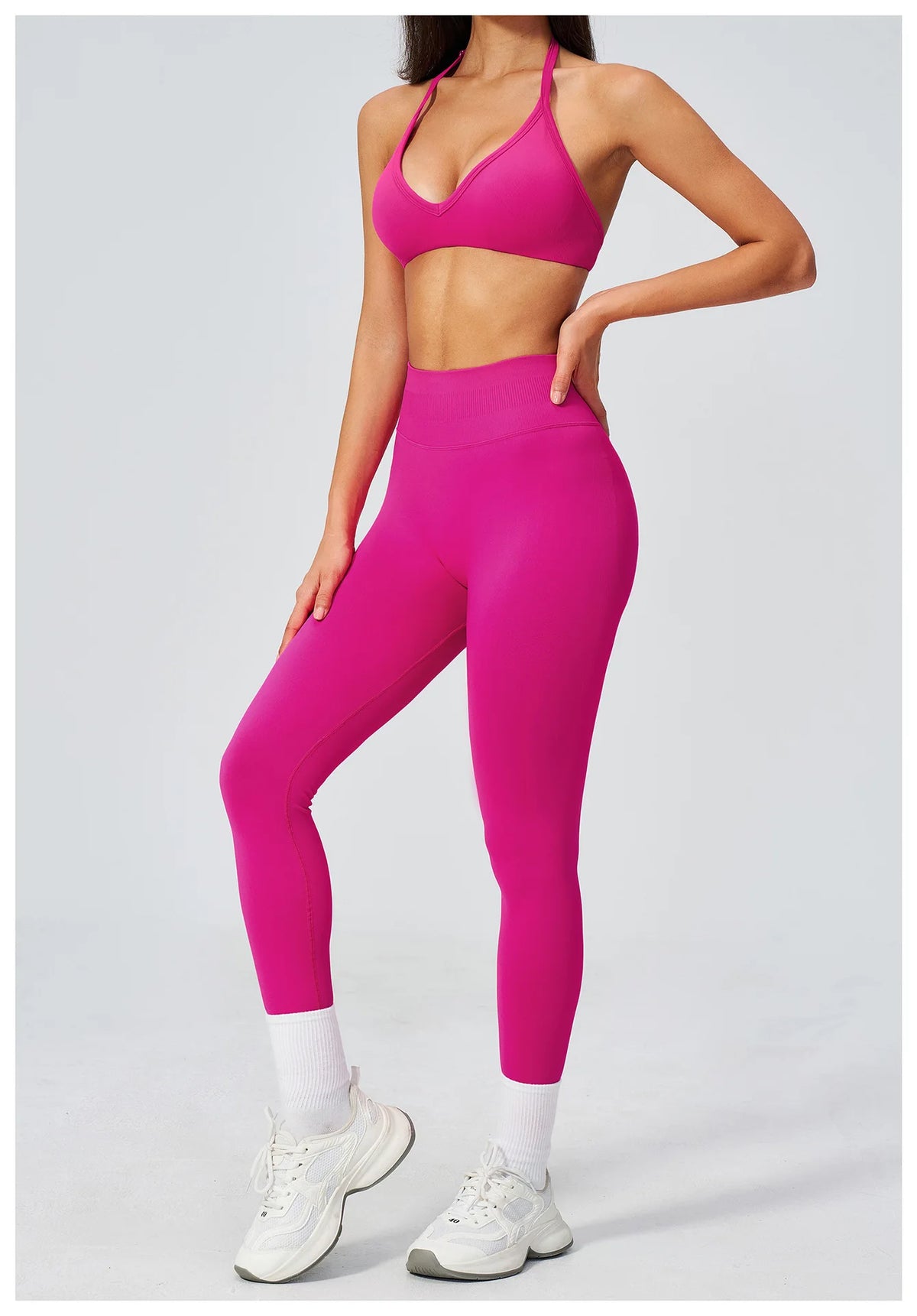 Breathable Quick Drying Yoga Set for Women Beauty Back Sports Bra High Waist Leggings Fitness Suit Outwear Gym Running Tracksuit