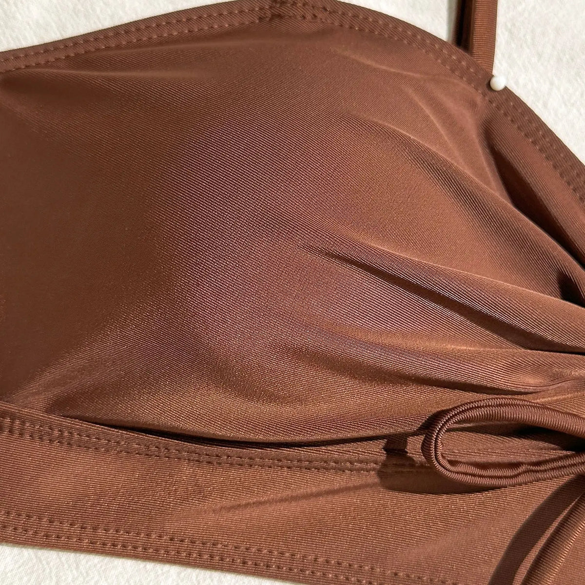 Wrinkled Knotted Shorts High Waist Bikini Female Swimsuit Women Swimwear Two-pieces Bikini Set Tankini Bathing Suit Swim Beach