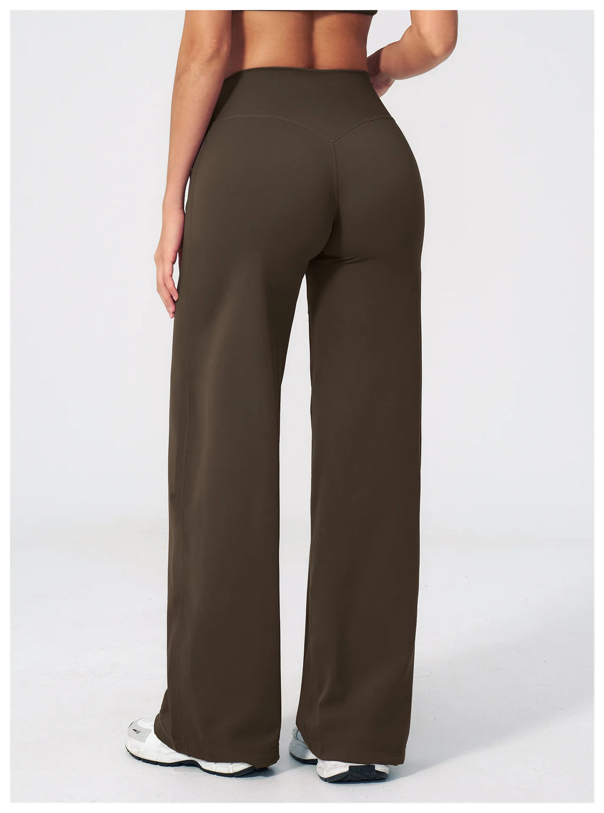 Wide-leg Pants Women Bell-bottoms High Waist Yoga Pants Workout Gym Leggings Naked Feel Pilates Running Cycling Sports Trousers