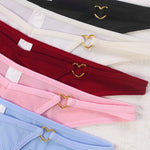 5pcs Ribbed Sexy Women Panties Low Waist Seamless Lady Briefs Breathable Comfortable Solid Underwear Underpants
