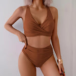 Sexy Push Up Bikini 2026 Women Swimsuit Two Pieces Swimwear Female High Waist Bikinis Set Green Bathing Suits Brazilian Biquin