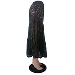 Mesh Sheer Lace Skirts Women High Waist Street Fashion Loose Hollow Out Long Skirt Party Sexy Patchwork Clubwear 2026 50JZ
