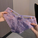 Lace Thin Sexy Girls Panties Seamless Women Briefs Thong Hollow Out G String Underwear Transparent Female Low Waist Lingerie