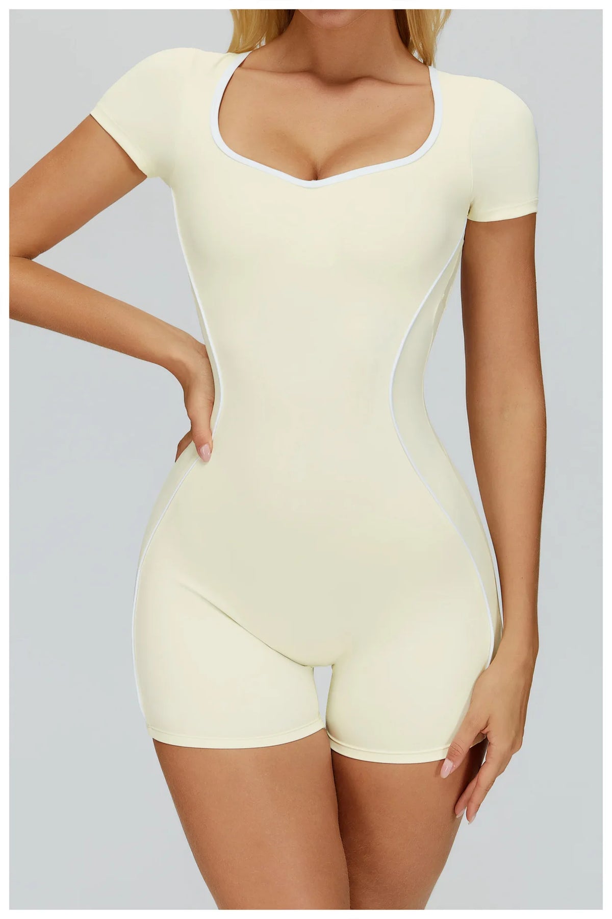 Yoga Set Women's Tracksuit Yoga Overalls One-Piece Sportswear Women's Short Sleeves Gym Workout Clothes Fitness Stretch Bodysuit