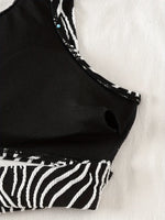 Sexy High Waisted Bikini 2025 Mujer Women's Swimsuit Separate Beach Wear One Shoulder Bathing Suit Padded Swimwear Black Biquini