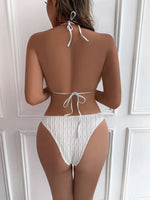 3pcs Sarong Beach Cover Up Skirt Wrinkled Bikini Women Swimwear Female Swimsuit Three-pieces Bikini Set Bathing Suit Swim Lady