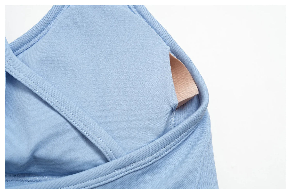 Summer Seamless Yoga Sets Women Outdoor Slimming Sports Tank Top High Waist Hip Lifting Leggings Gym Fitness Suits Tracksuit